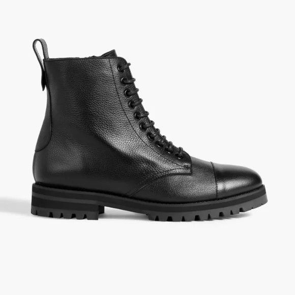 Jimmy Choo Jimmy Choo Halden Pebbled Leather Combat Boots - EU36/US6 Size US 6 / IT 36 - 2 Thumbnail