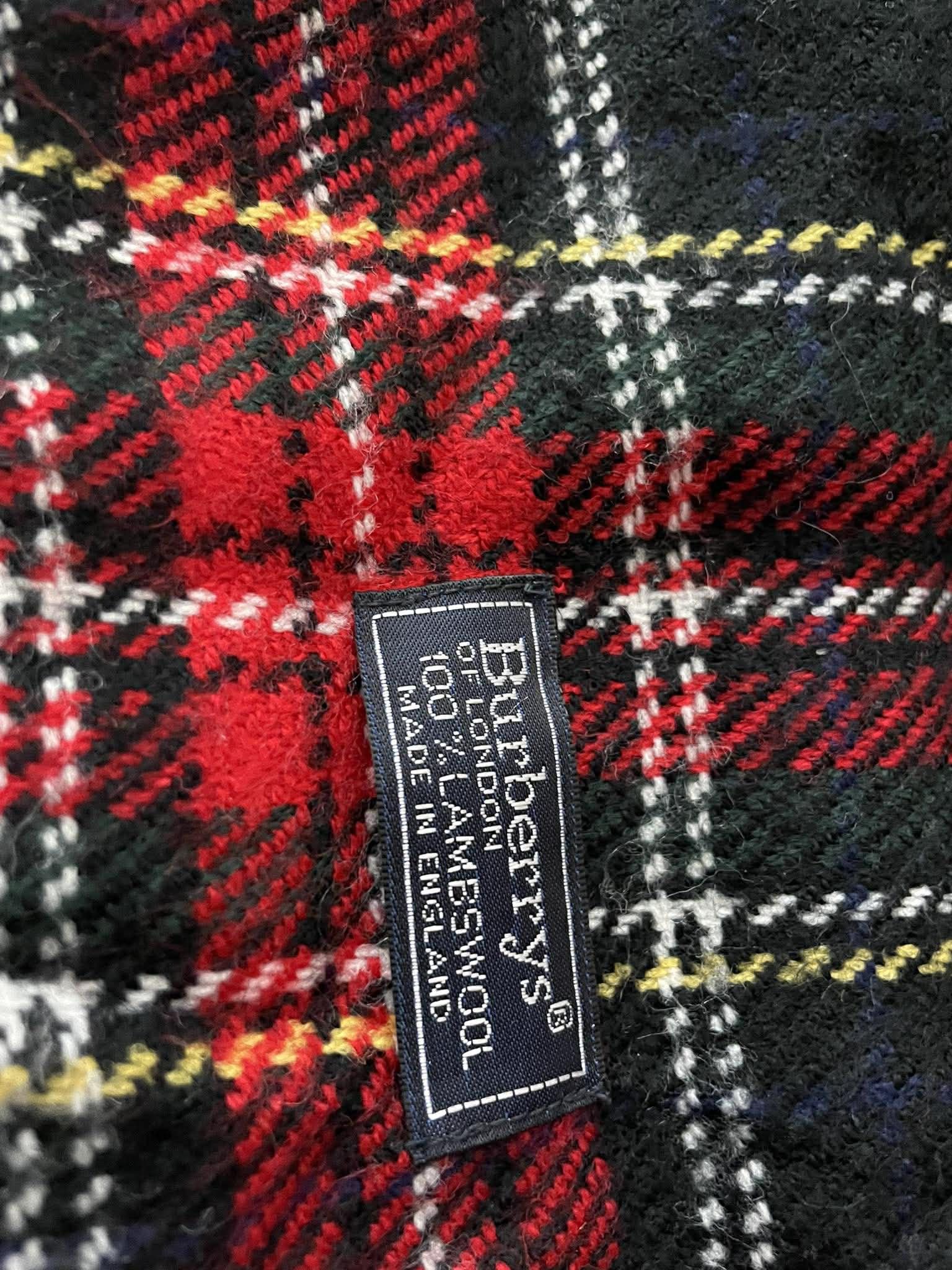Burberry burberrys vintage scarf 80/90's lambwool red Size ONE SIZE - 3 Thumbnail
