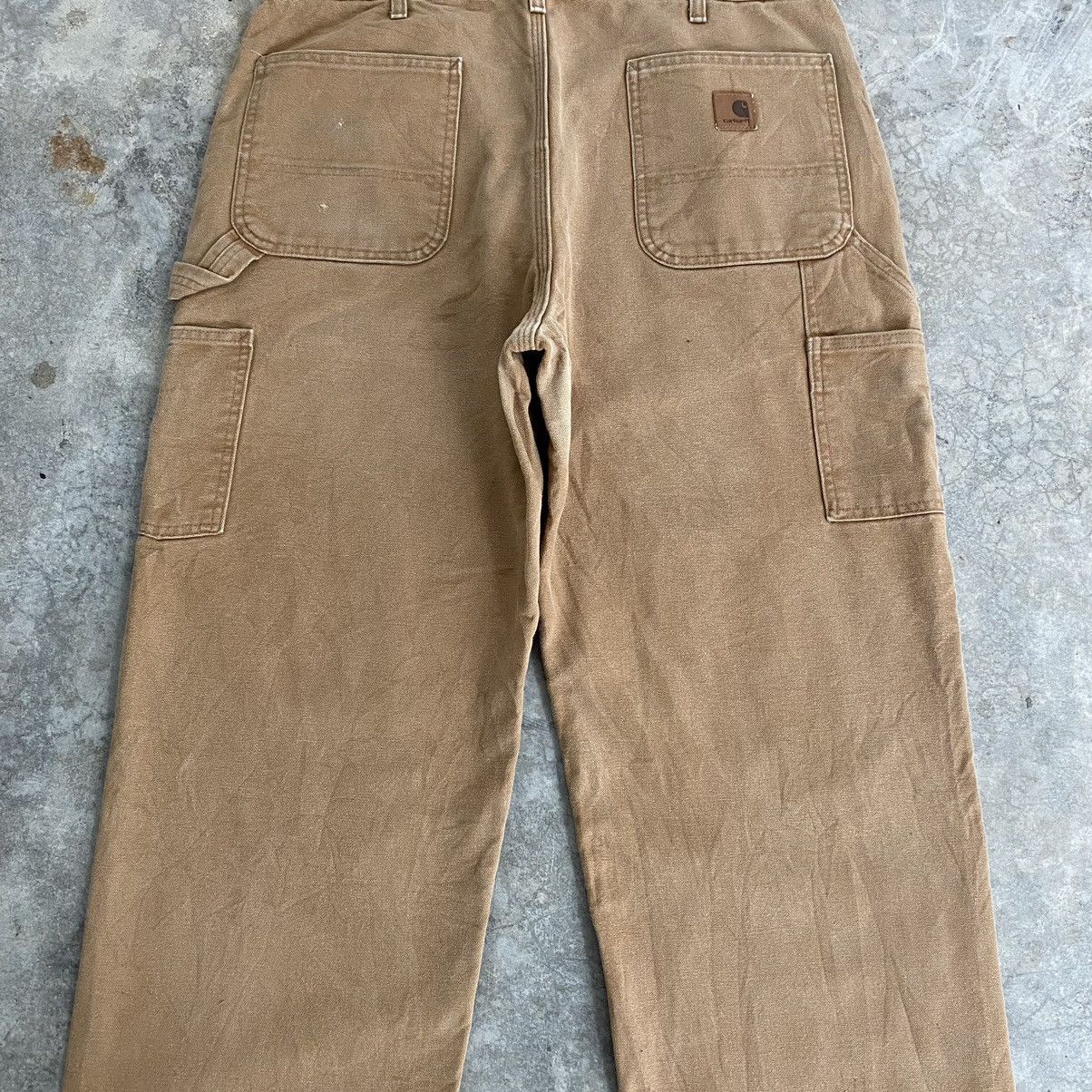 Carhartt Vintage Carhartt Blanket Lined Tan Carpenter Work Pants Size US 35 - 20 Thumbnail