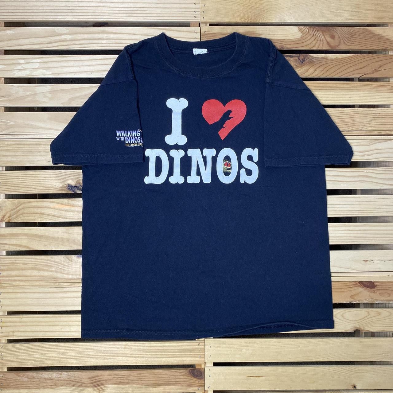 Anvil Vintage "I Love Dinosaurs" Black Nature Tee Size Large Size US L / EU 52-54 / 3 - 1 Thumbnail
