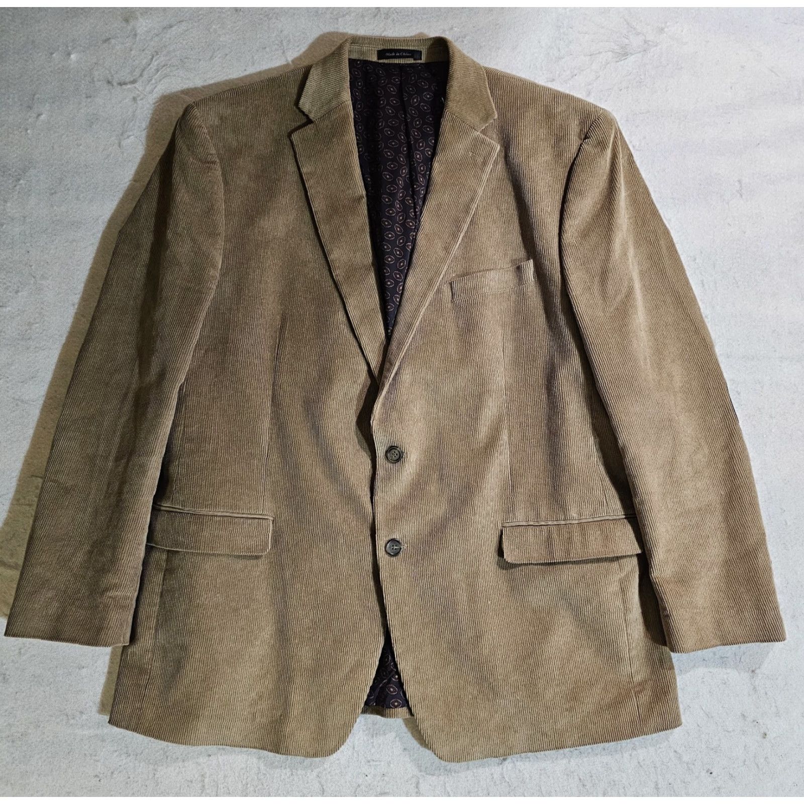 Chaps Chaps Classic Corduroy Blazer w/ Elbow Patches Sports Coat Jacket 2 Button Sz 48 Size 48R - 2 Thumbnail