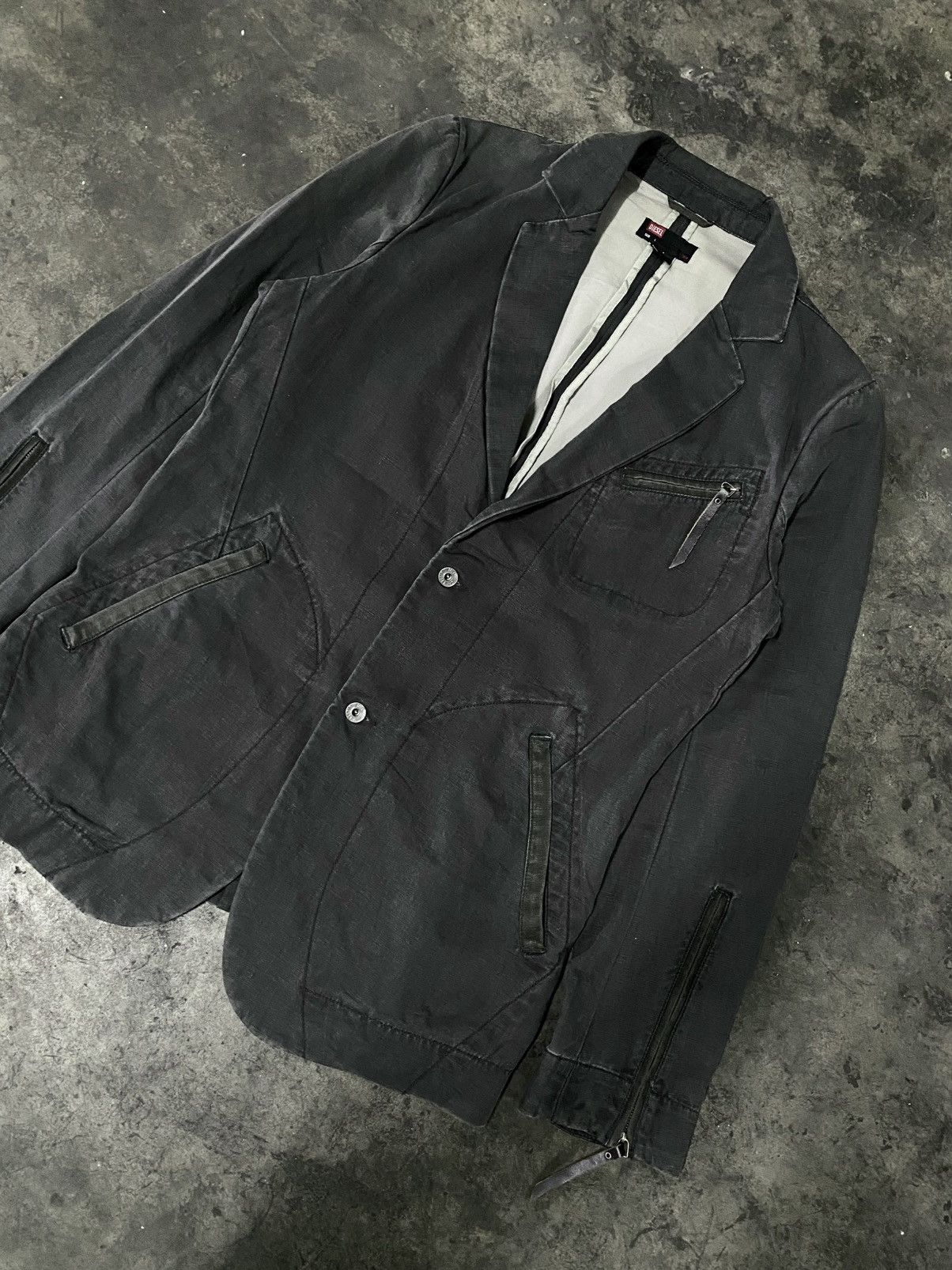 Diesel Vintage Diesel Denim Blazer Jacket Size US L / EU 52-54 / 3 - 3 Thumbnail