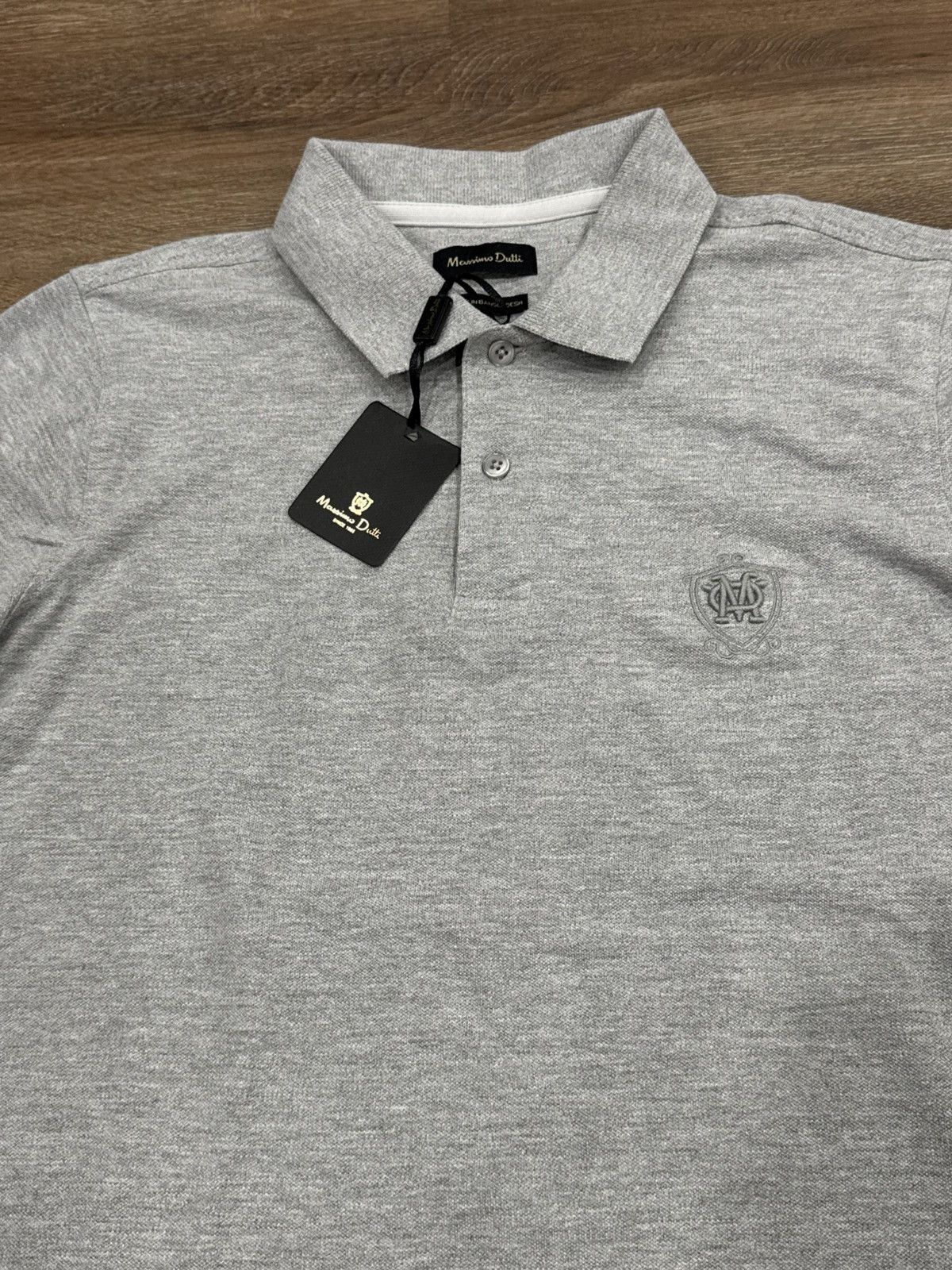 Massimo Dutti Massimo Dutti Grey Piqué Cotton Polo Shirt - Slim Fit - NWT Size US M / EU 48-50 / 2 - 3 Thumbnail
