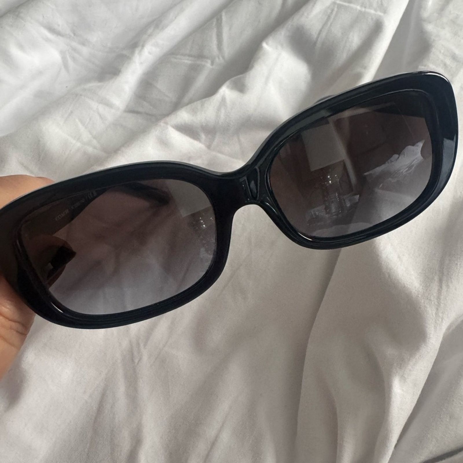 Coach Coach Black Oversized Square Sunglasses Size ONE SIZE - 9 Thumbnail