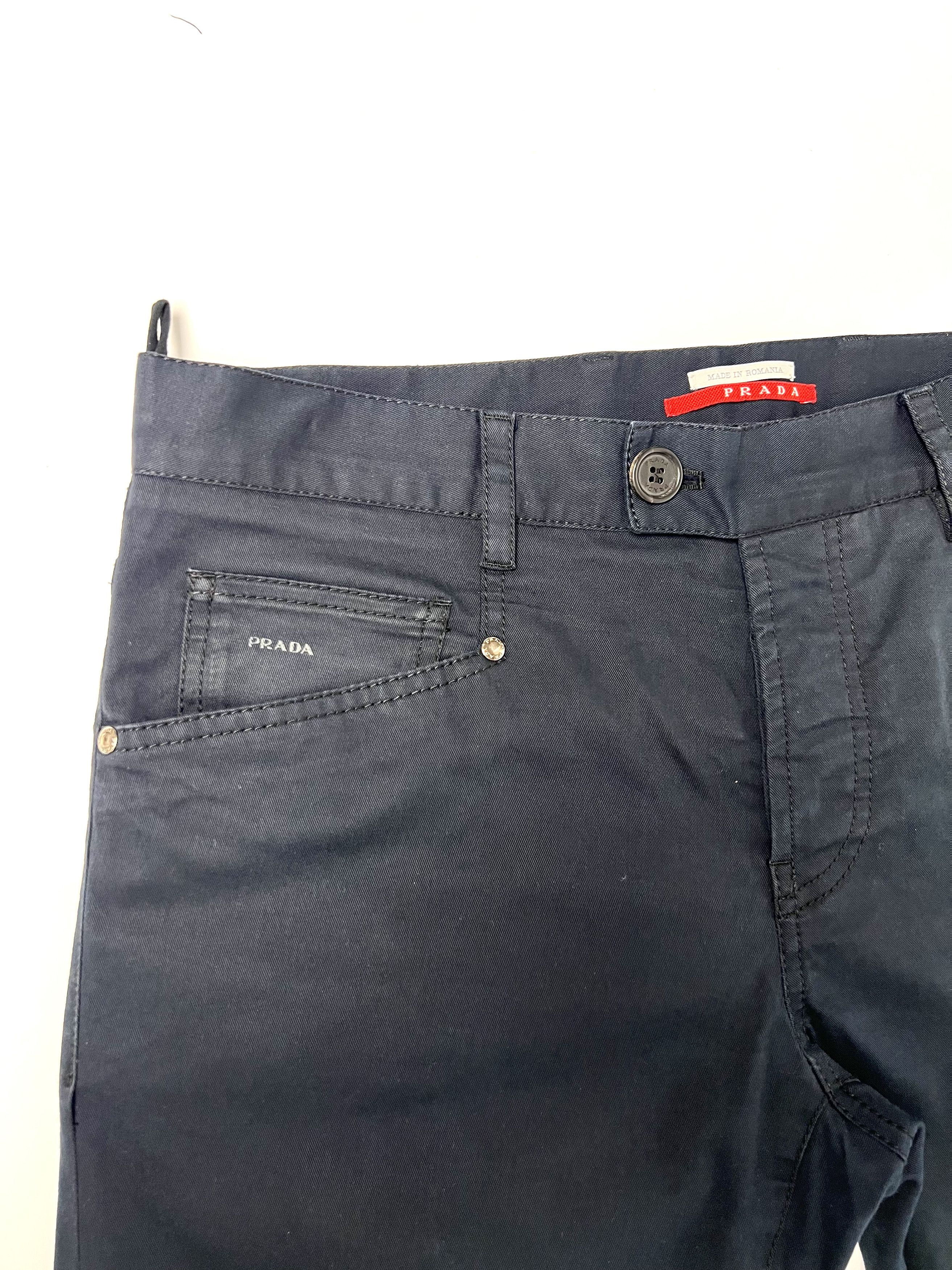 Prada PRADA SPORT LINEA ROSSA COTTON BLEND BLACK CASUAL PANTS Size US 32 / EU 48 - 8 Thumbnail