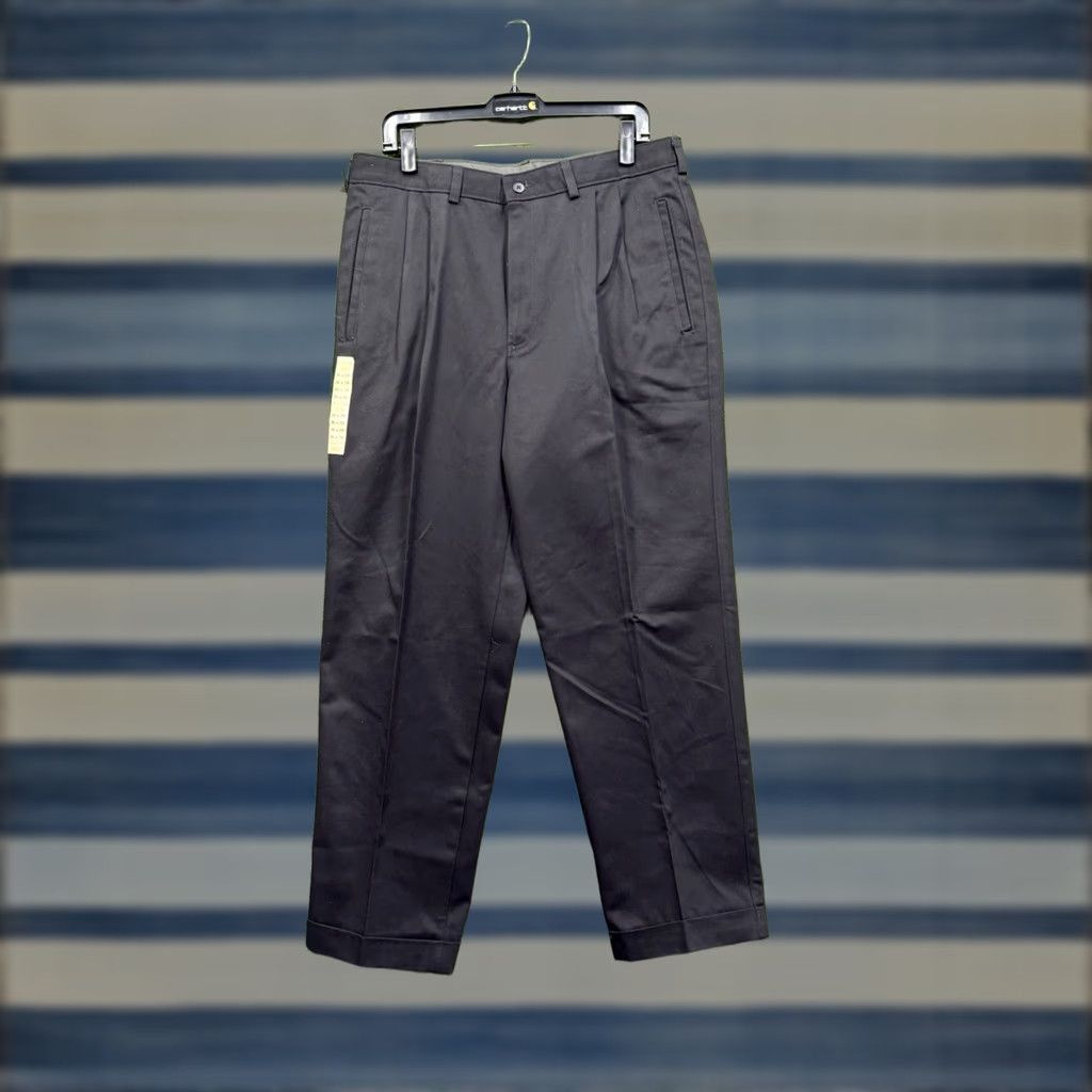 Savane Savane Mens 36x29 Chino Flat Front Pants Dark Saphire Classic 36 Regular Cotton Blend Slacks NWT Size US 36 / EU 52 - 1 Thumbnail