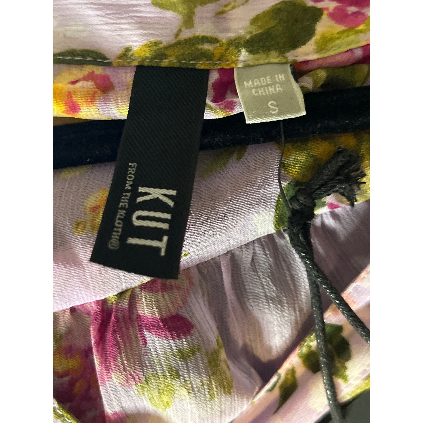 Other KUT from the Kloth Jasmine Chiffon Purple Floral Blouse Sm Size S / US 4 / IT 40 - 3 Thumbnail