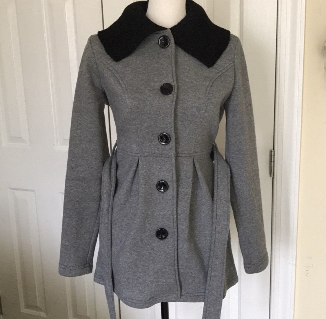 Other VINTAGE SOFT SHELL BUTTON UP BELTED COAT Size M / US 6-8 / IT 42-44 - 2 Thumbnail