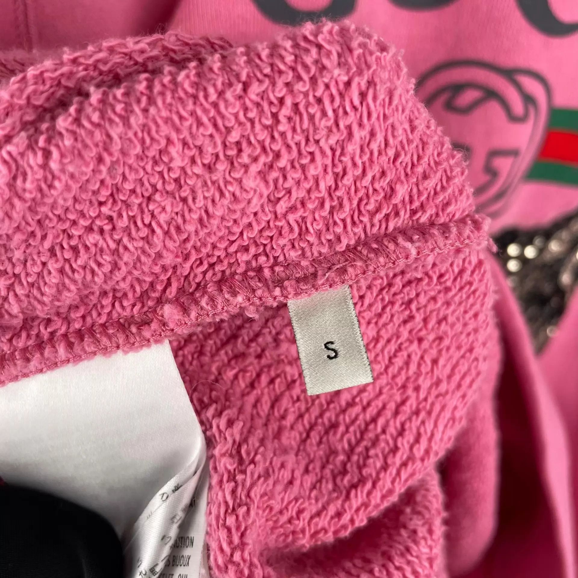 Gucci Gucci pink belted sweatshirt big face cat sequin S Size S / US 4 / IT 40 - 4 Thumbnail