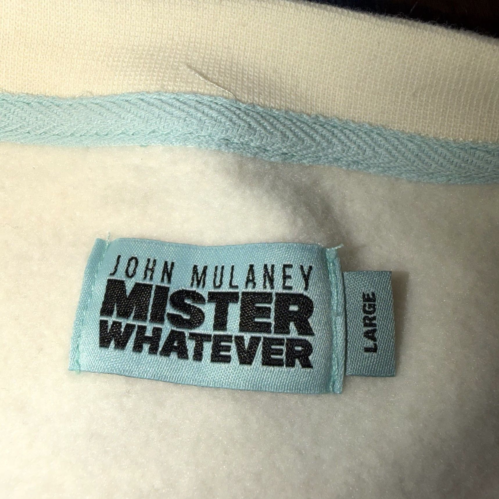 Vintage John Mulaney Mister Whatever Crewneck Sweatshirt Large Ivory Cotton Blend Crew Neck Pullover Men White Size US L / EU 52-54 / 3 - 3 Thumbnail