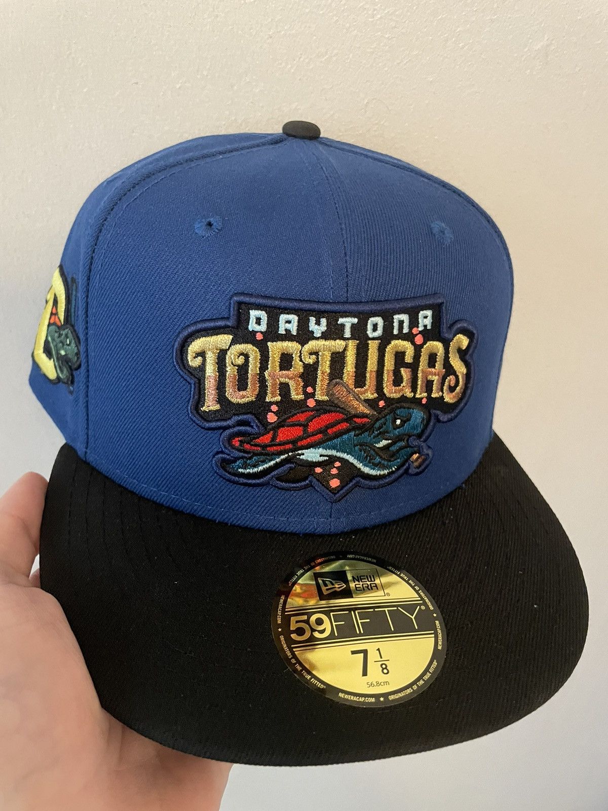 image of Myfitteds Daytona Tortugas Size 7 1/8 in Blue, Men's