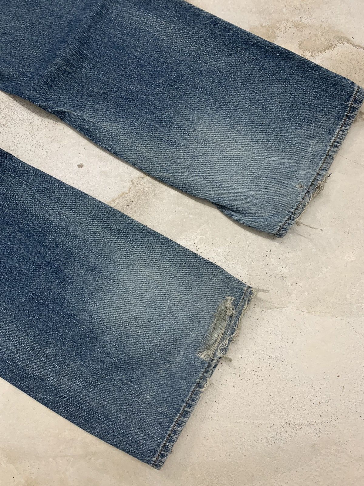 Hysteric Glamour × Japanese Brand Jack Serika Distressed Flare Whisker Arrow Embroidery Y2K Size US 33 - 13 Thumbnail