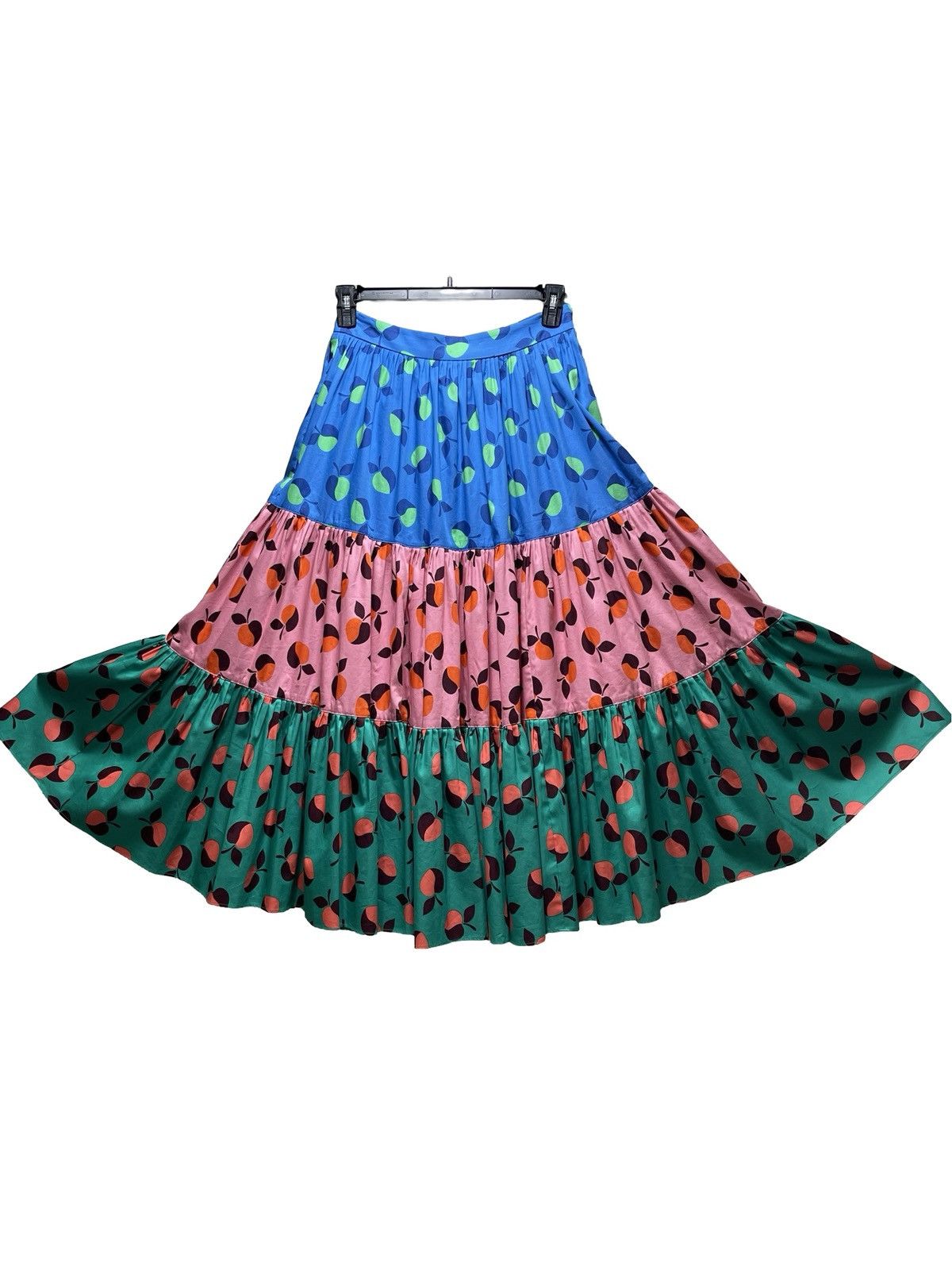 Kate Spade Kate Spade Colorblock Apple A-Line Lined Maxi Skirt Size 4 Size 27" / US 4 / IT 40 - 3 Thumbnail