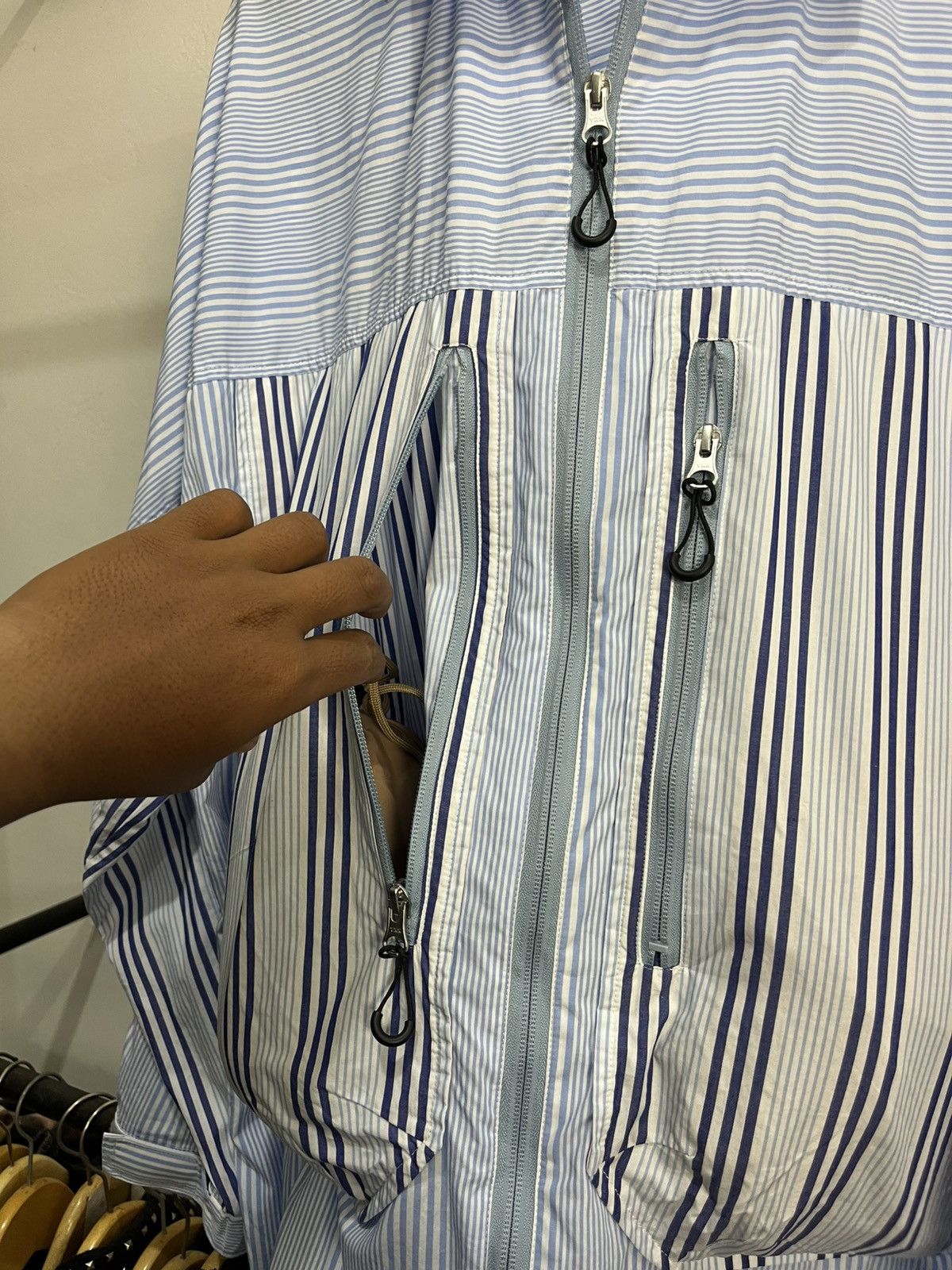 Japanese Brand Aozora blue heaven Big Pocket junya Watanabe Style overshirt Size US XL / EU 56 / 4 - 5 Thumbnail