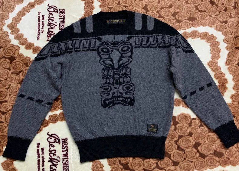 Neighborhood NEIGHBORHOOD Totem Wool Crewneck Sweater - dmc Size US M / EU 48-50 / 2 - 1 Thumbnail