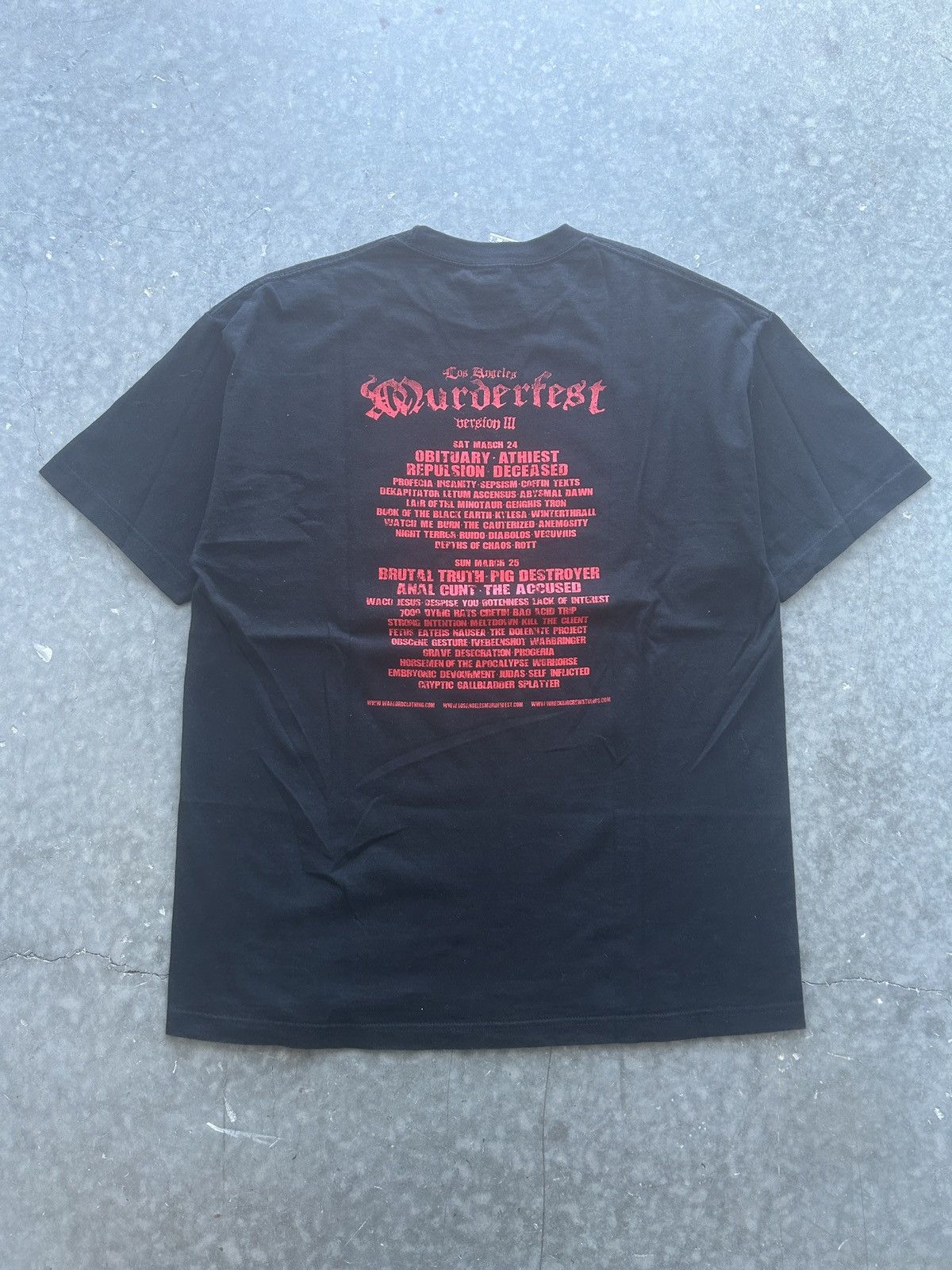 Unsound Rags × Vintage Vintage 2007 Murderfest Heavy Metal Graphic Tee Size US XL / EU 56 / 4 - 4 Thumbnail