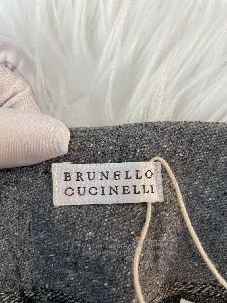 Brunello Cucinelli Brunello Cucinelli Light Gray Wool Skirt Size 28" / US 6 / IT 42 - 4 Thumbnail
