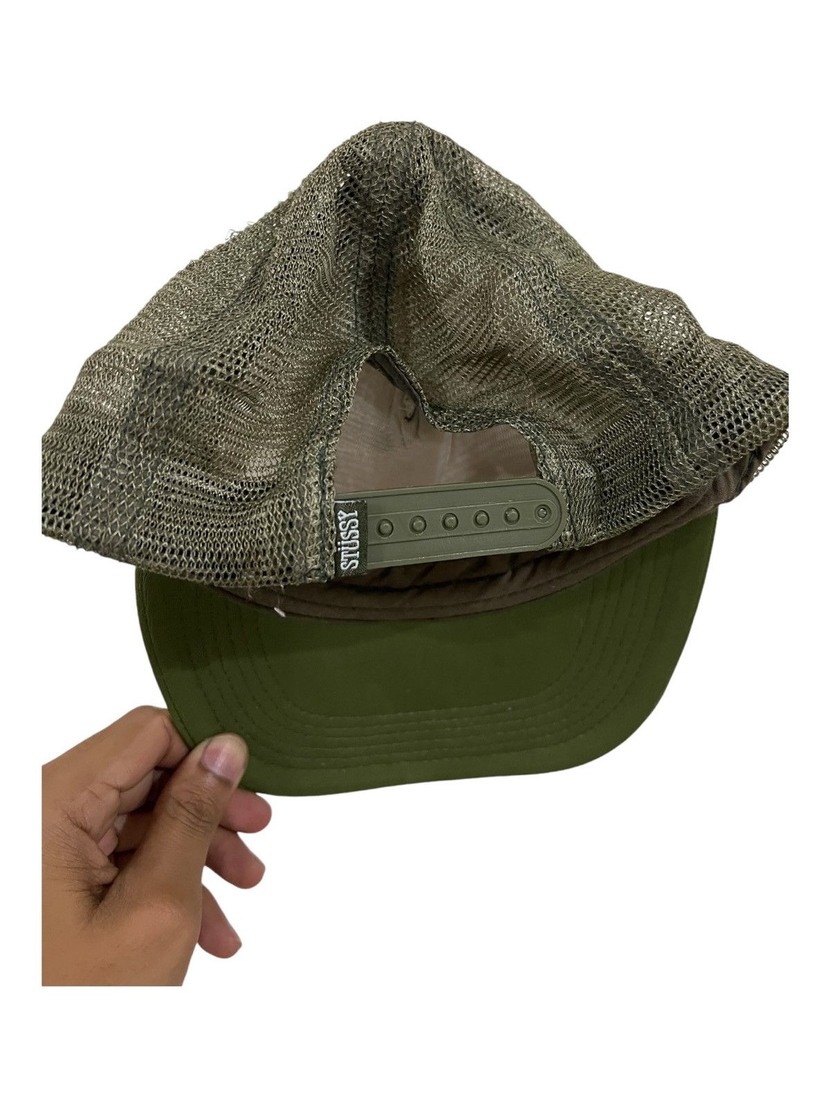 Stussy × Vintage Old Stussy Rasta Script Mesh Cap Size ONE SIZE - 4 Thumbnail