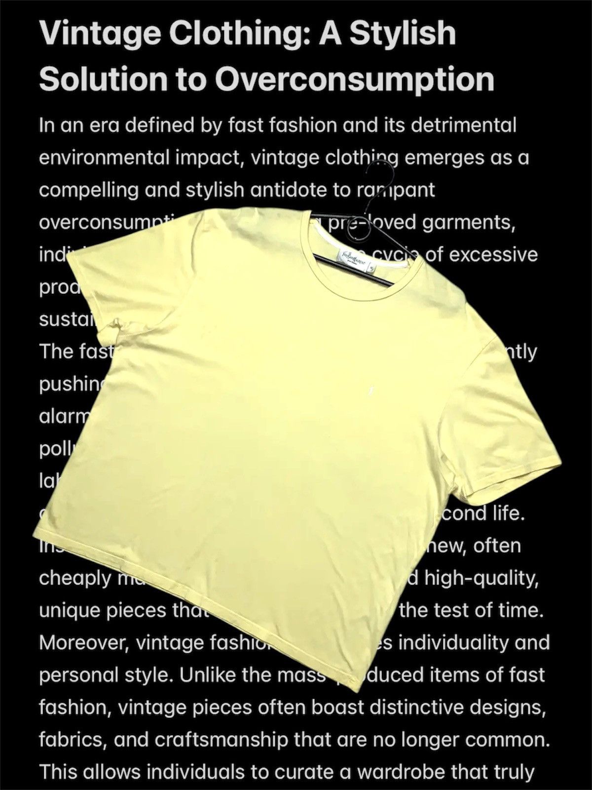 Yves Saint Laurent Vintage Yves Saint Laurent tee yellow logo T-shirt rare Size US XXL / EU 58 / 5 - 1 Thumbnail
