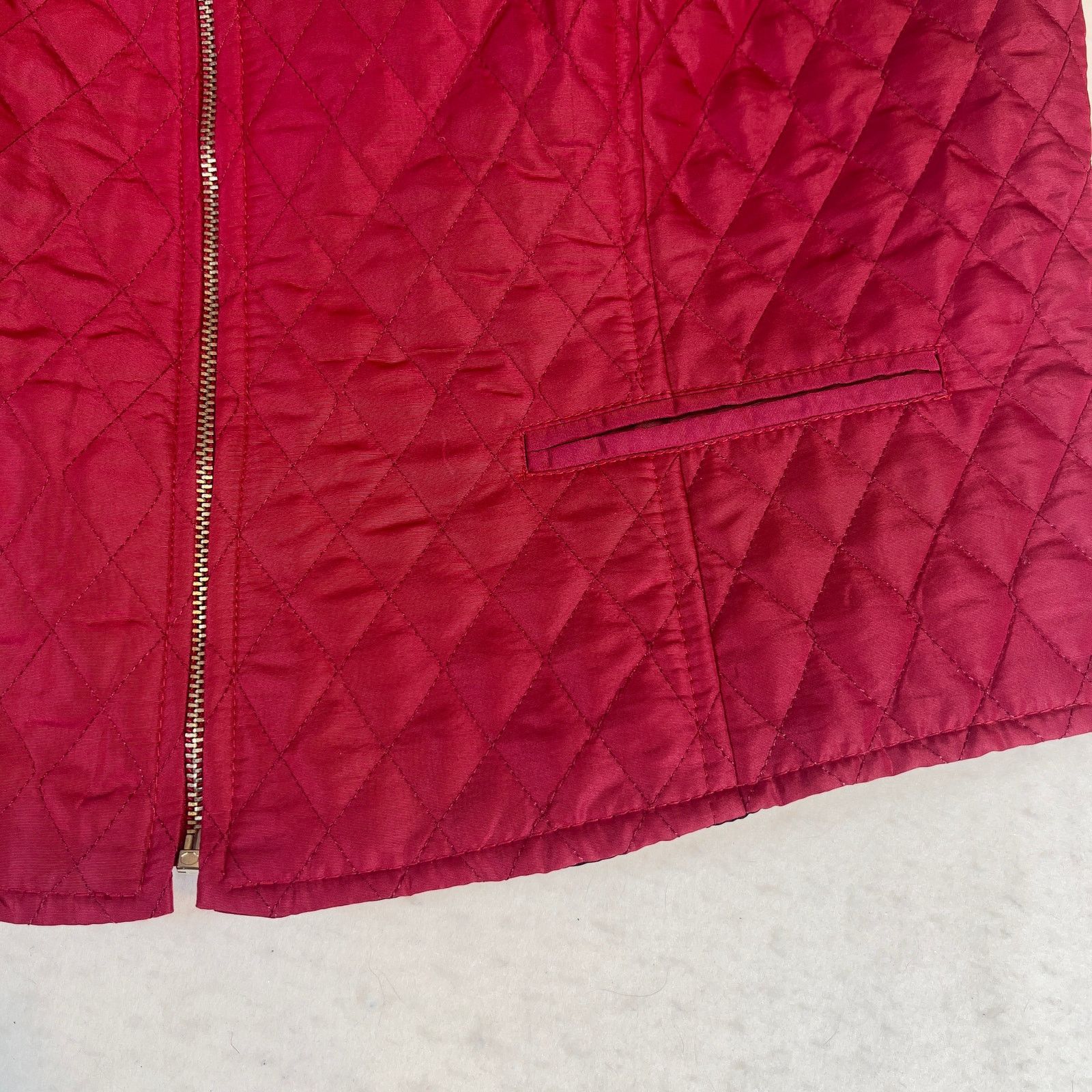 Other Talbots Petites Quilted Vest Womans S Cranberry Red Full Zip Size S / US 4 / IT 40 - 5 Thumbnail