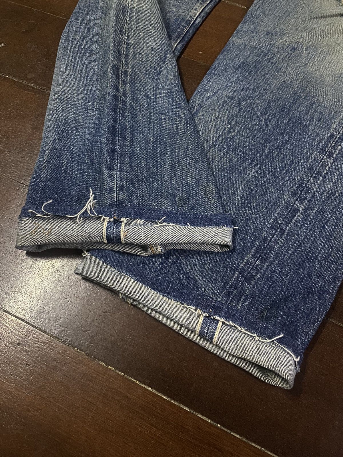 Denime Vintage 90s DENIME Orizzonti mud wash distressed rework Size US 35 - 21 Thumbnail