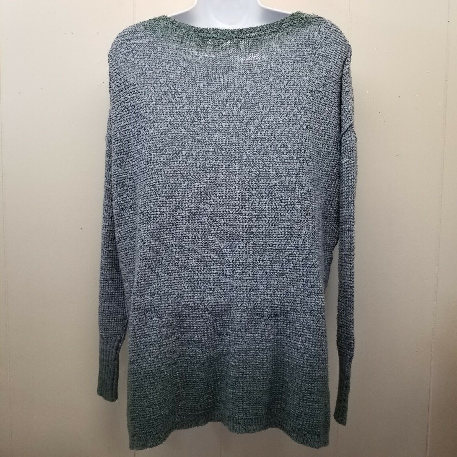 Anthropologie Moth S Ombre Green Blue Sweater Pocket Anthropologie UPTOWN Size S / US 4 / IT 40 - 4 Thumbnail