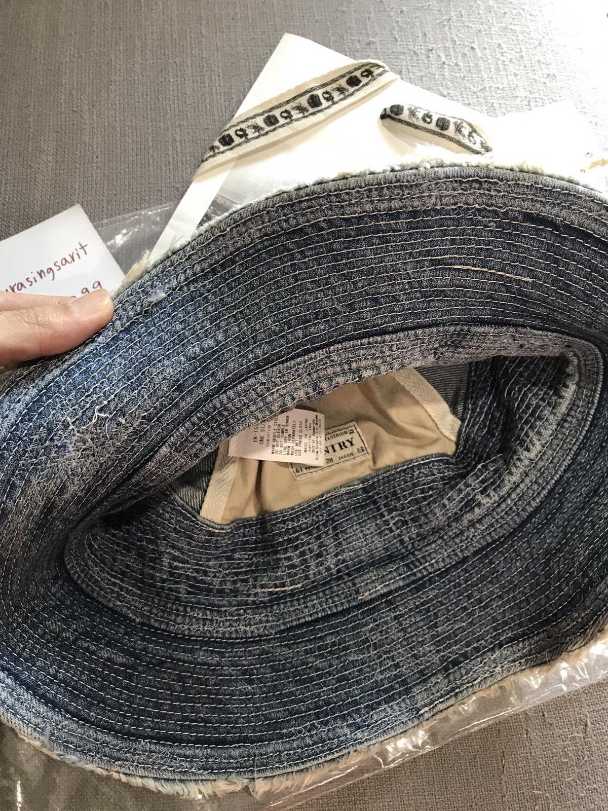 Japanese Brand × Kapital × Kapital Kountry 🧵KAPITAL BORO OLD MAN AND THE SEA BUCKET HAT Size ONE SIZE - 3 Thumbnail
