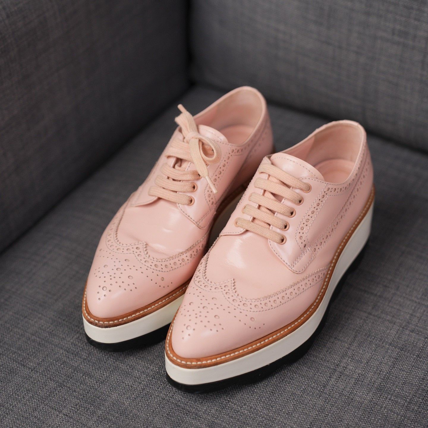 Prada Prada Pink Lowtop Sneakers us_6-5 Women Size US 6.5 / IT 36.5 - 1 Thumbnail