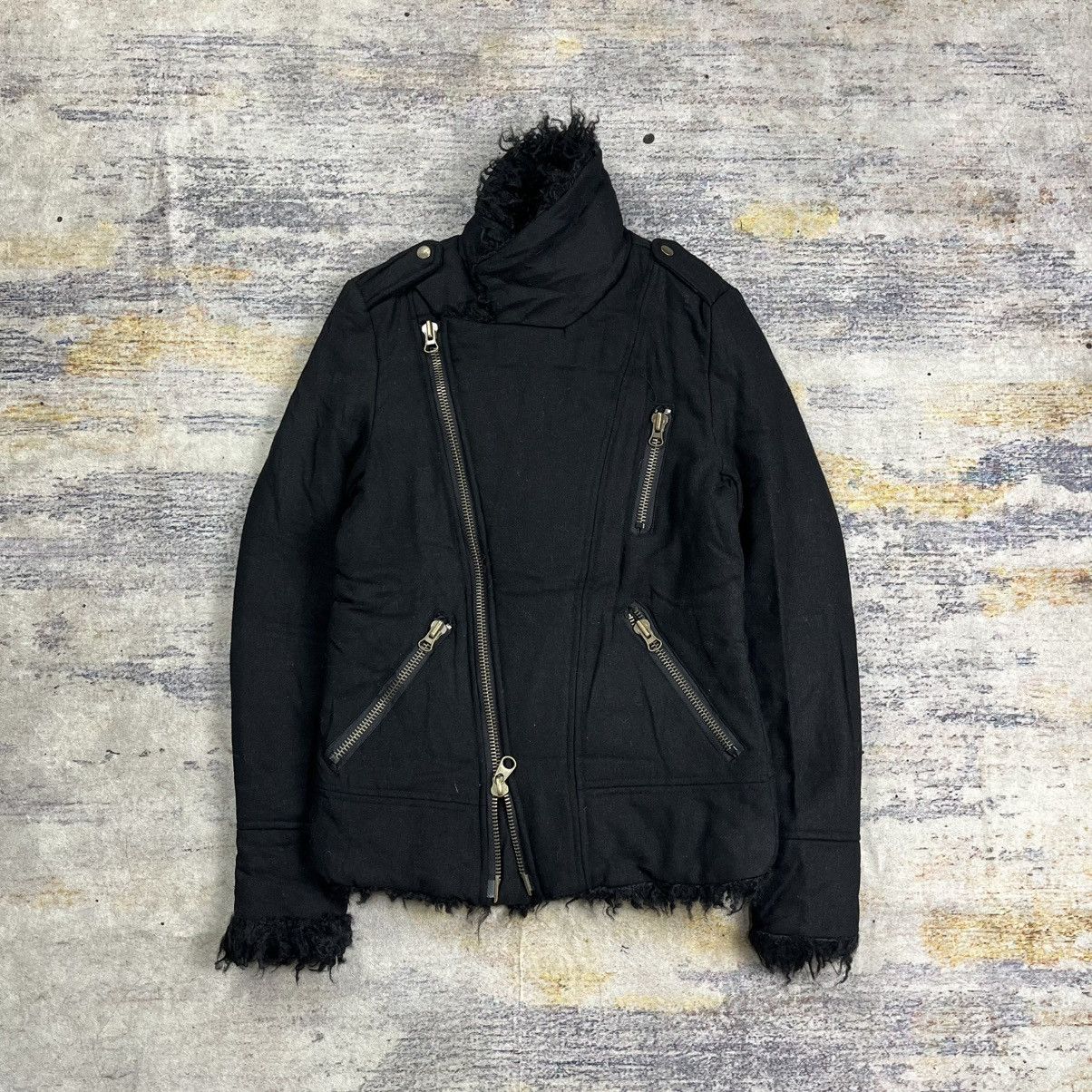 Tornado Mart Unplugged wool trim fur double riders jacket Size US M / EU 48-50 / 2 - 2 Thumbnail