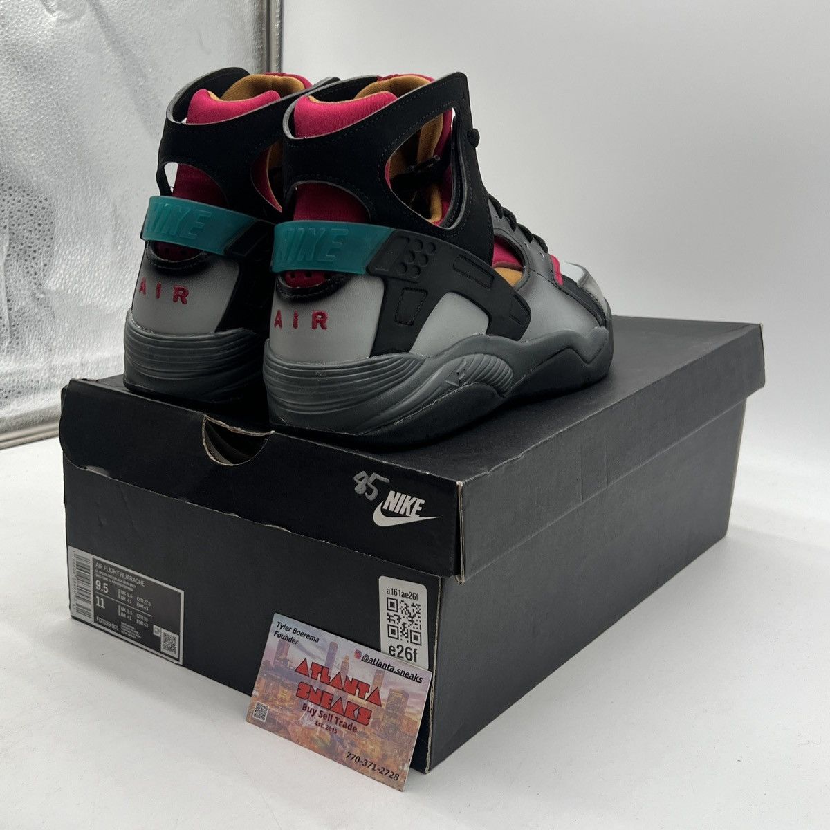 Nike Air flight hurarache air brush Bordeaux Size US 9.5 / EU 42-43 - 5 Thumbnail
