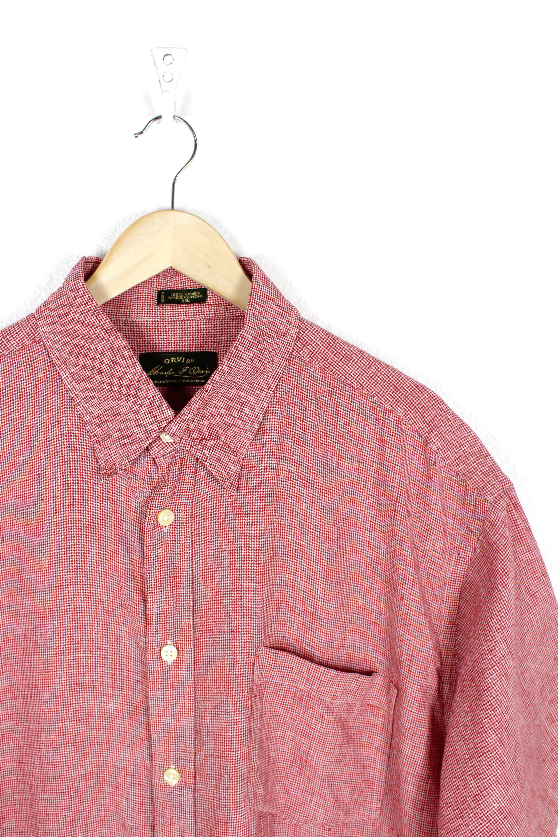 Orvis Orvis Charles F. Signature Houndstooth Knit Linen Shirt Size US XXL / EU 58 / 5 - 2 Thumbnail