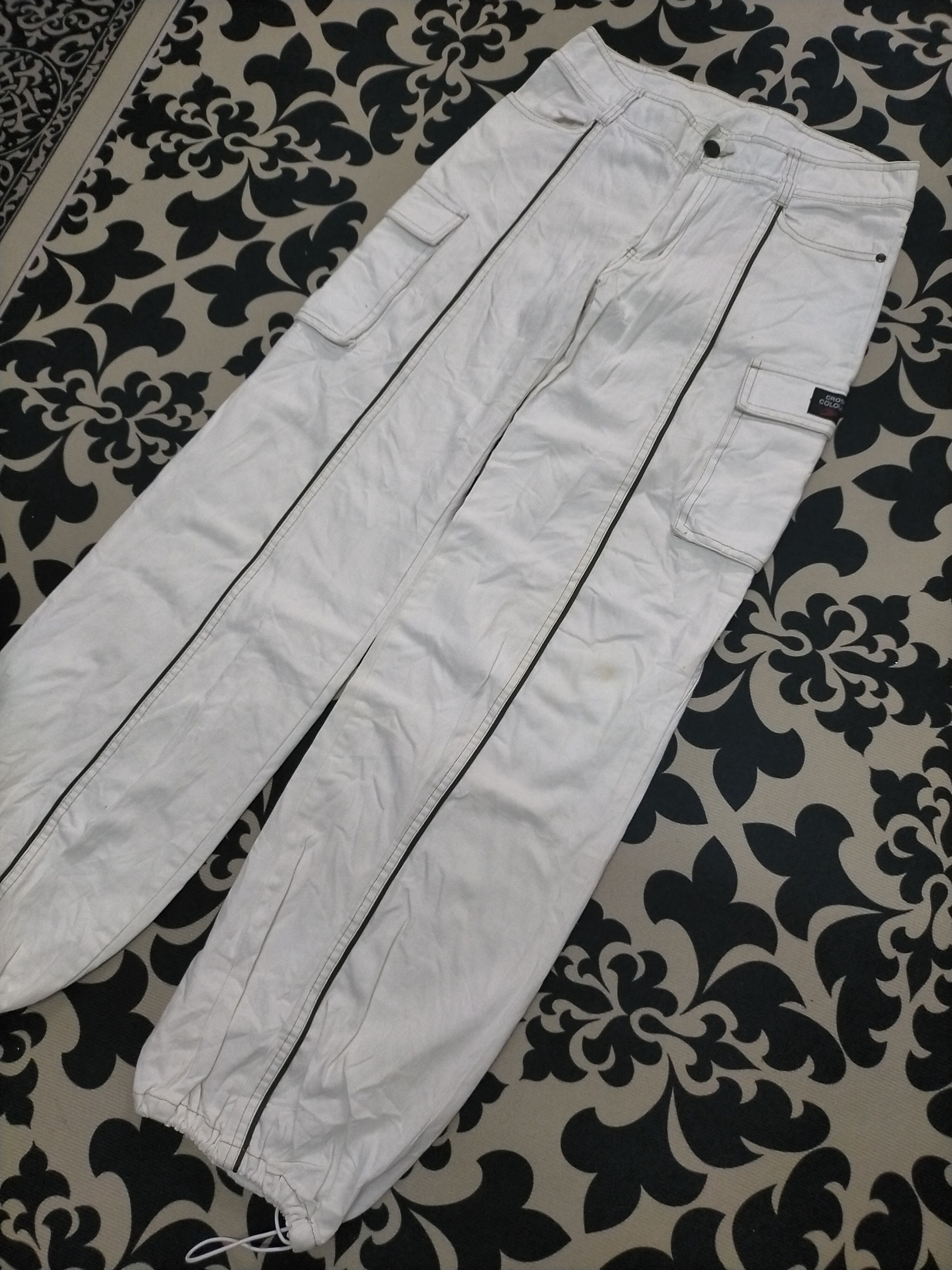 Cross Colours × Japanese Brand 🔥 Rare 🔥 Cross Colours Parachute Cargo Pants Size 27" / US 4 / IT 40 - 4 Thumbnail