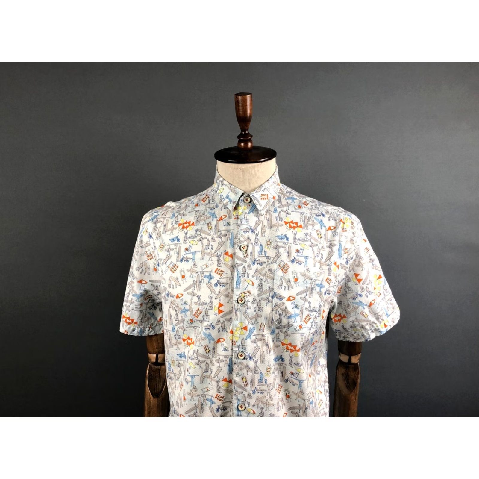 Tommy Bahama Tommy Bahama Shirt Size S Blue Cotton Patterned Men's Size US S / EU 44-46 / 1 - 5 Thumbnail