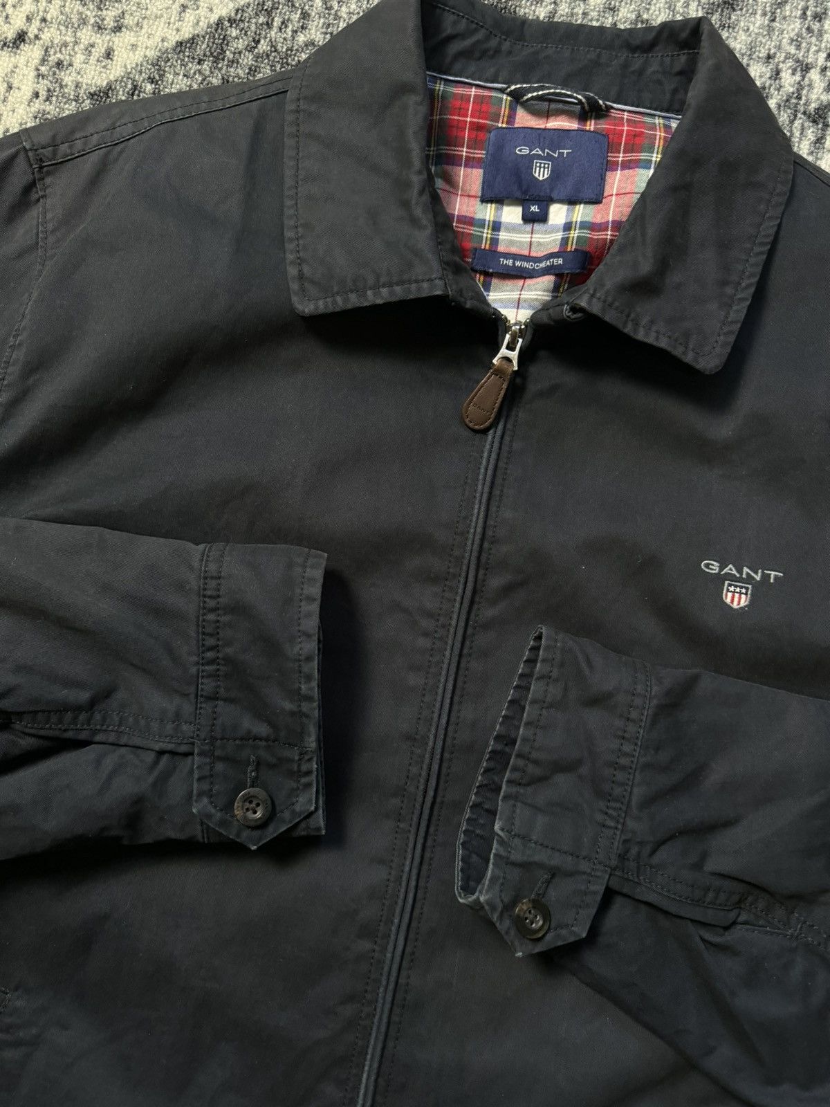 Gant Vintage Gant Windcheater Jacket Bomber Polo Navy Blue Size US XL / EU 56 / 4 - 4 Thumbnail