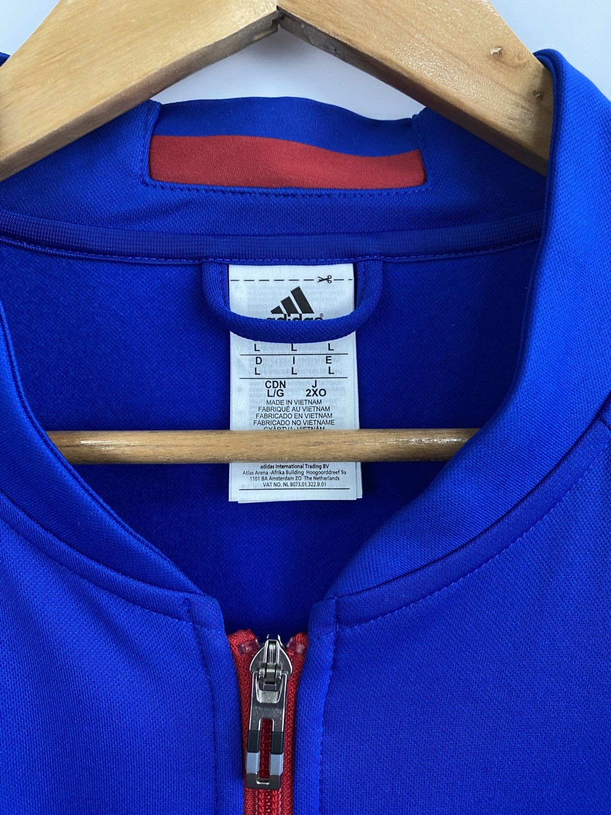 Adidas 🏴󠁧󠁢󠁥󠁮󠁧󠁿 Y2K Adidas Manchester United Zip Hoodie Soccer Blokecore Size US L / EU 52-54 / 3 - 6 Thumbnail