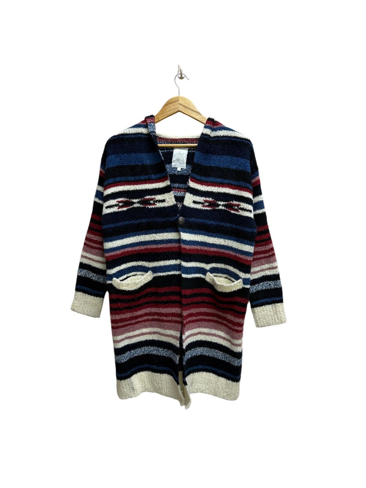 Native Power to the people hoodedcardigan aztec southwest fleece Size M / US 6-8 / IT 42-44 - 1 Thumbnail