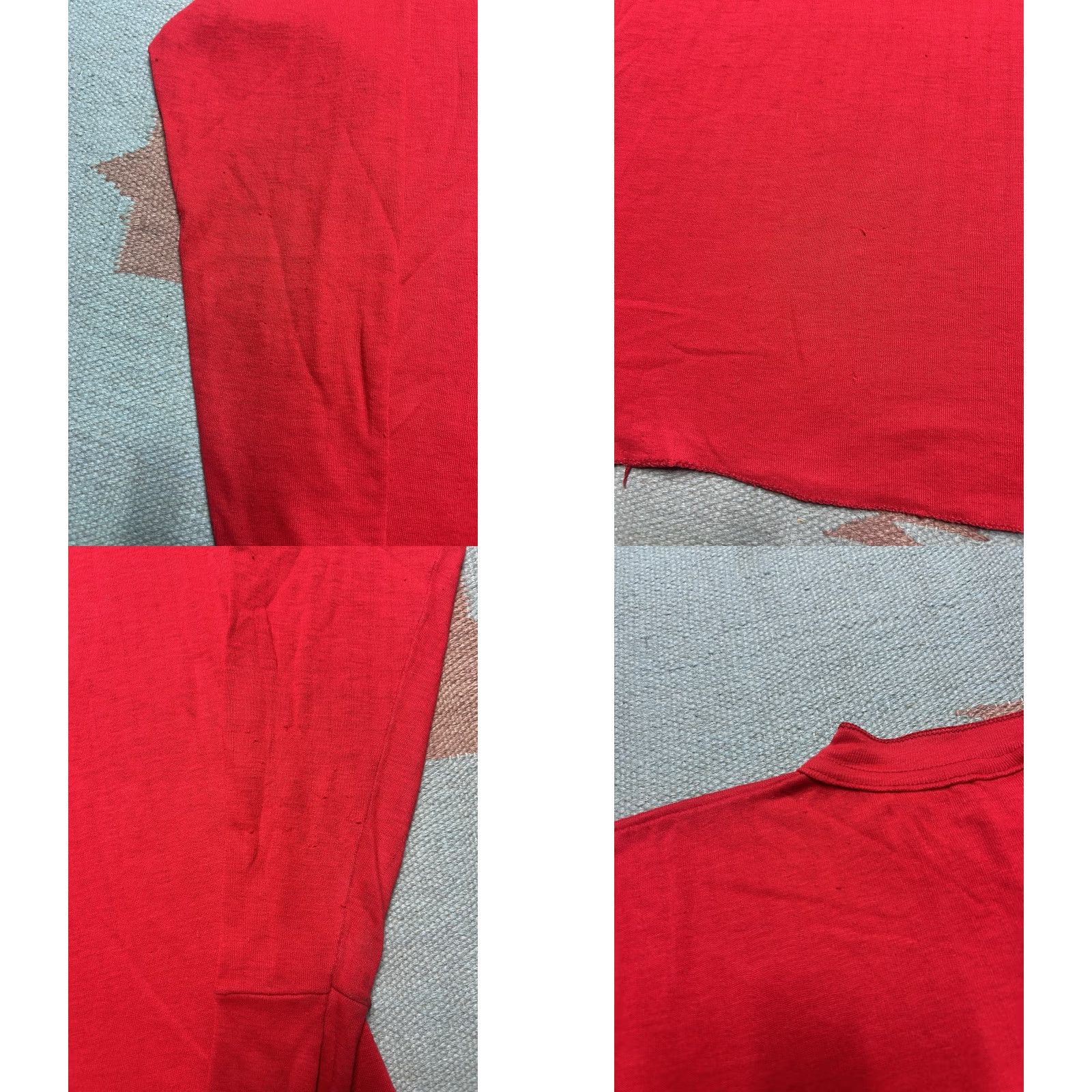 Vintage VINTAGE 80s long sleeve henley t shirt thermal 2 layer red distressed large Size US L / EU 52-54 / 3 - 9 Thumbnail