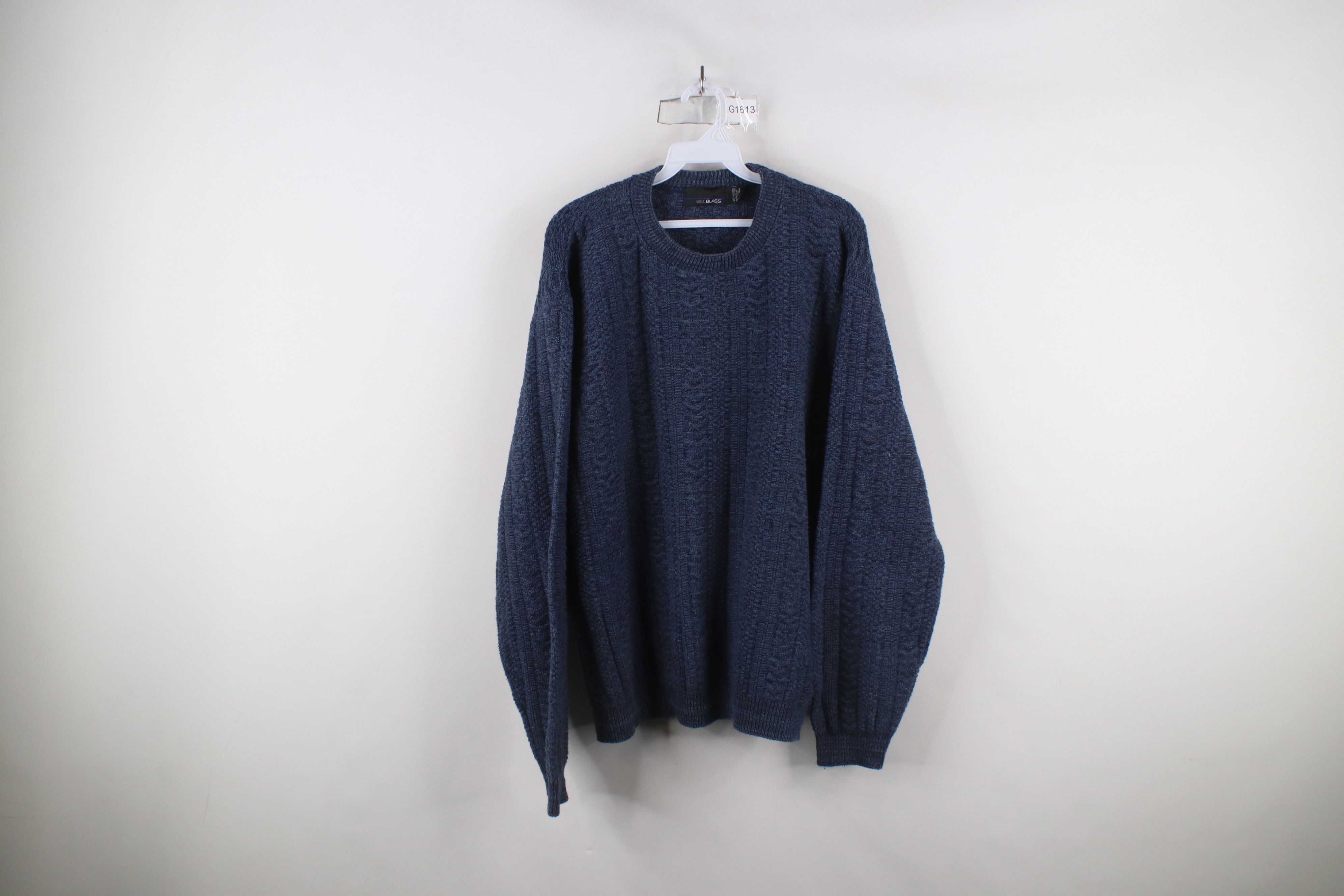 Vintage Vintage 90s Streetwear Heavyweight Textured Crewneck Sweater Size US XL / EU 56 / 4 - 1 Thumbnail