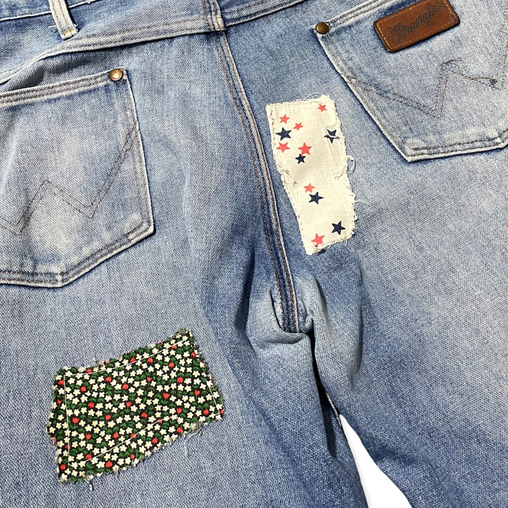 Wrangler VINTAGE Wrangler Jeans Repaired USA Made 36x29 Denim Mel Blue Regular Straight Mens Jeans Size US 36 / EU 52 - 6 Thumbnail