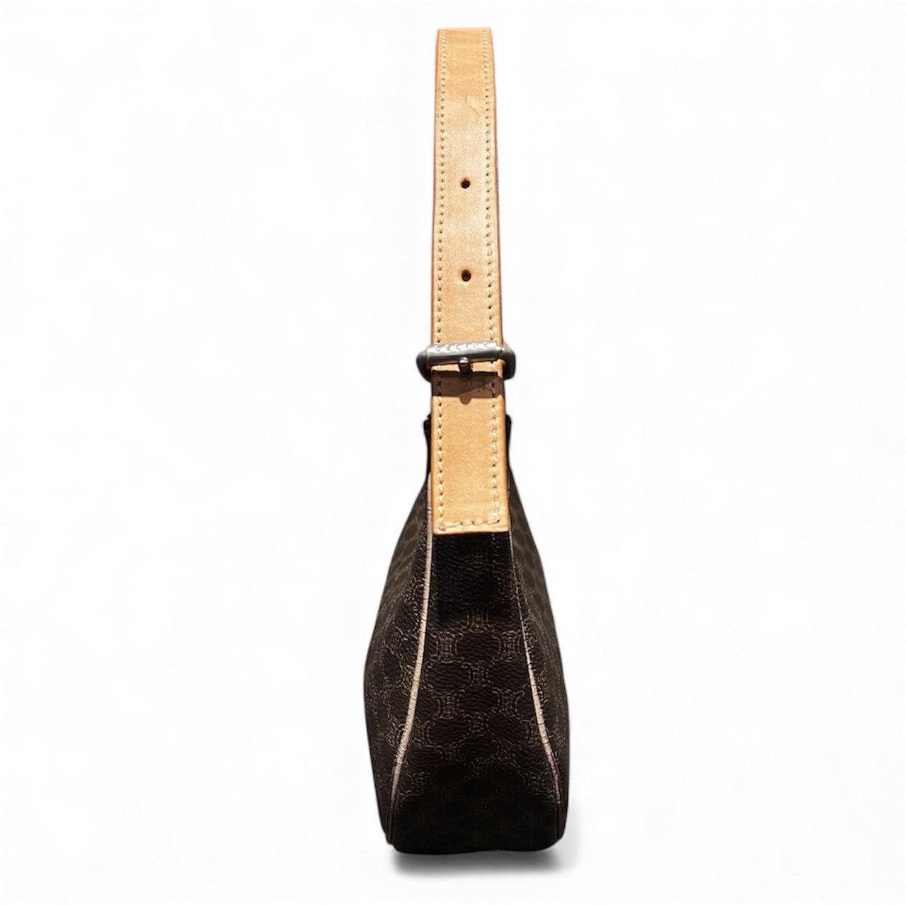 Celine Authentic CELINE Canvas Calfskin Macadam Hobo Shoulder Bag Size ONE SIZE - 3 Thumbnail