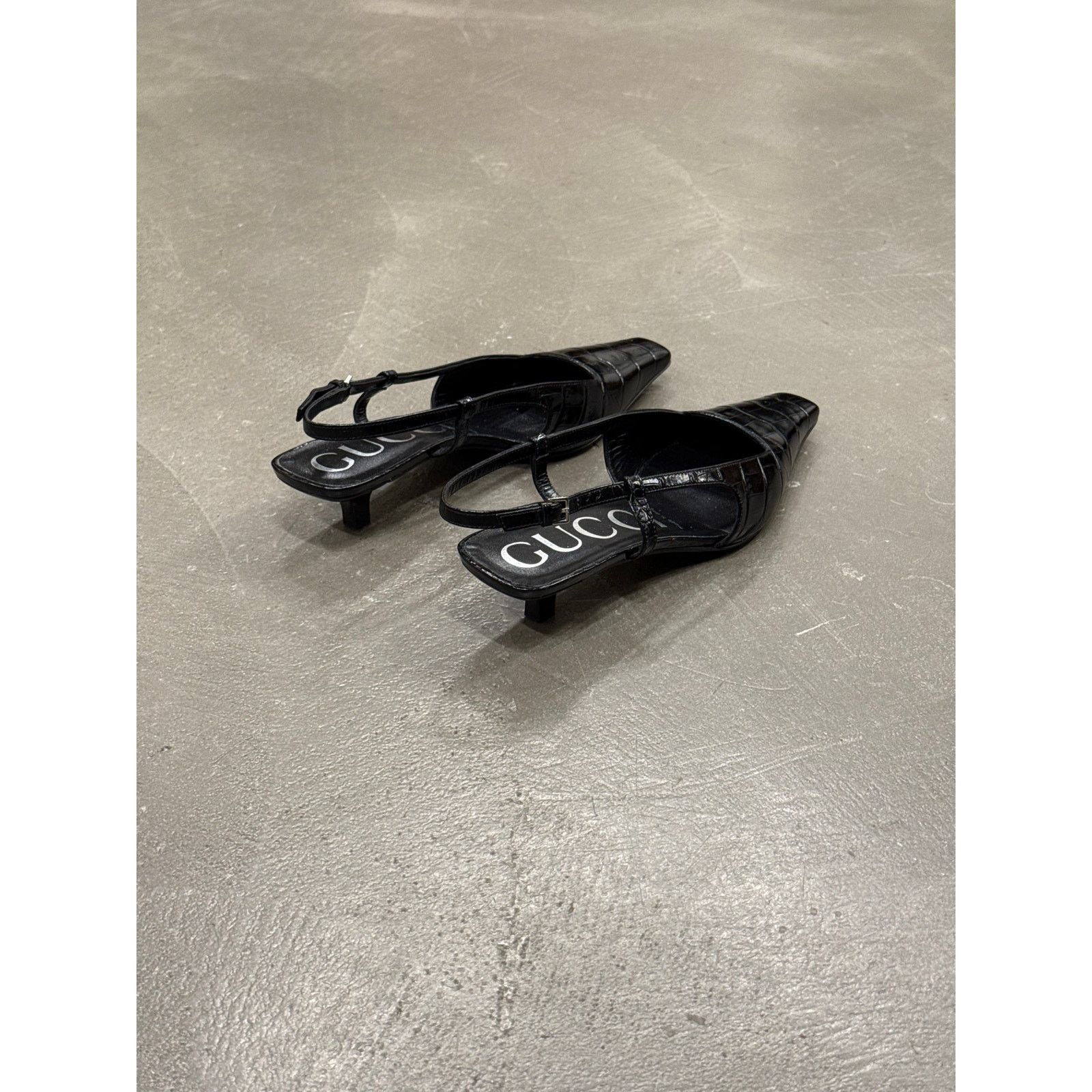Gucci 2000s Gucci embossed croc slingback heels Size US 7.5 / IT 37.5 - 5 Thumbnail