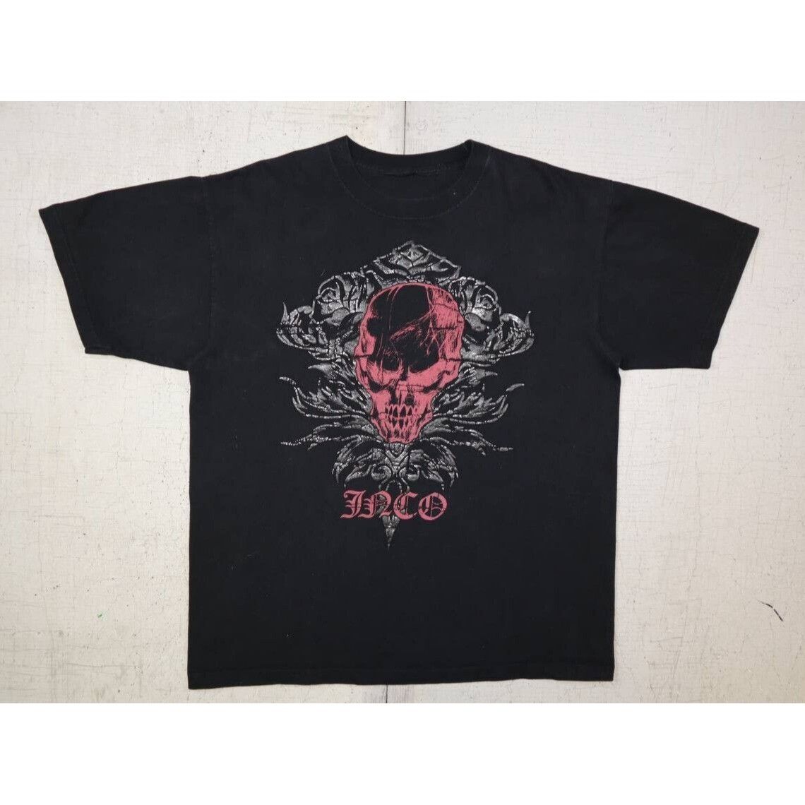 JNCO Vintage Y2K JNCO Black Shirt Ghotic Skull Roses T Shirt XL Size XL / US 12-14 / IT 48-50 - 2 Thumbnail