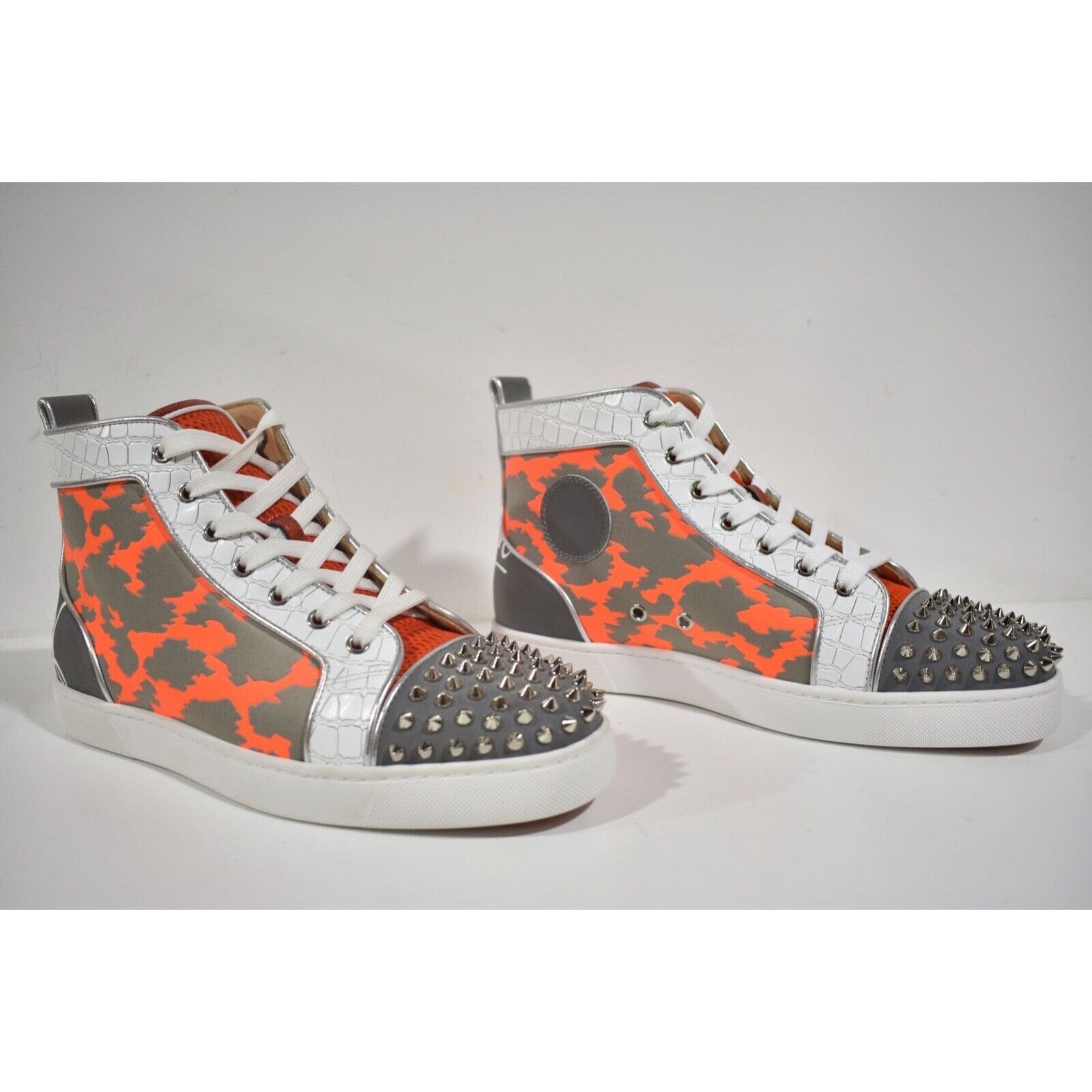 Christian Louboutin Christian Louboutin Flat Reflex Orange High Top Sneaker 42 9 Size US 9 / EU 42 - 4 Thumbnail