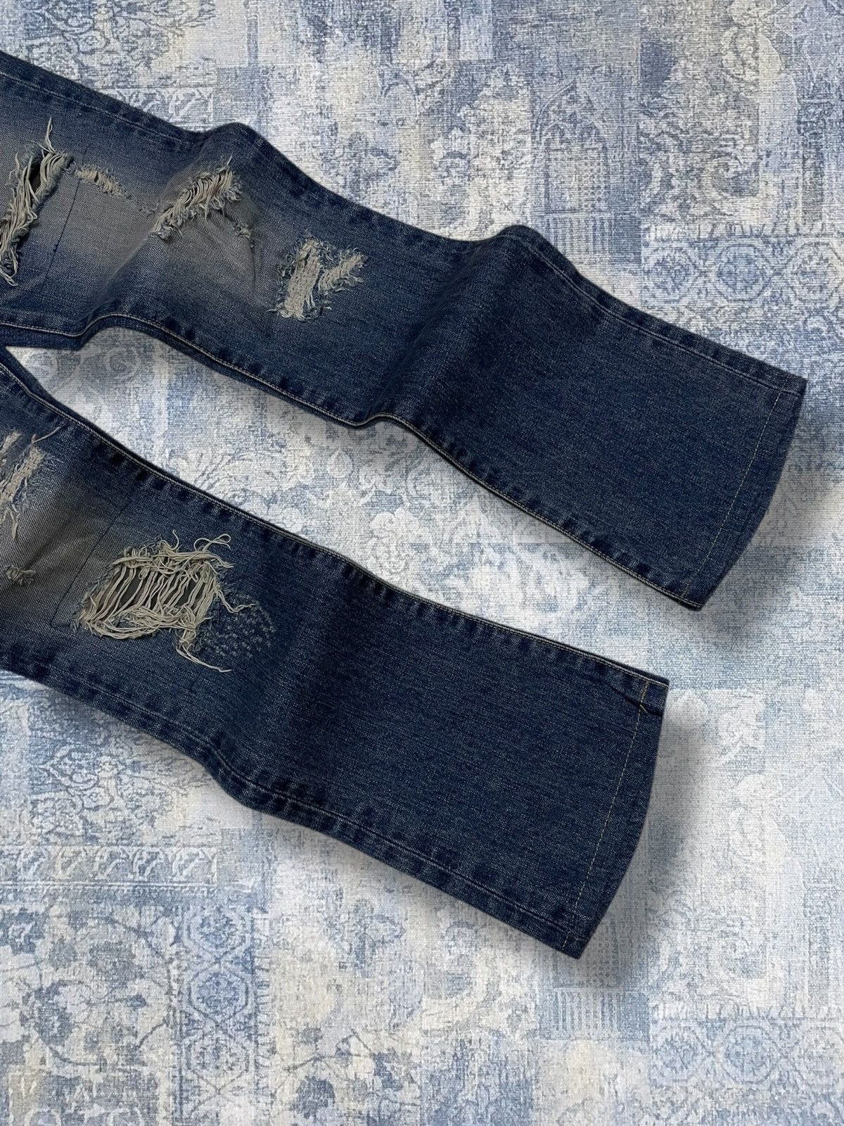 Hysteric Glamour Vintage 1990s Japan Designer Moussy Flared Scab Distressed Size US 27 - 4 Thumbnail