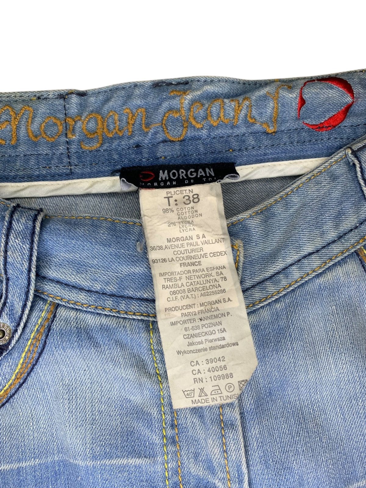 Morgan Homme 2000s Morgan De Toi flared washed blue jeans Size US 30 / EU 46 - 8 Thumbnail
