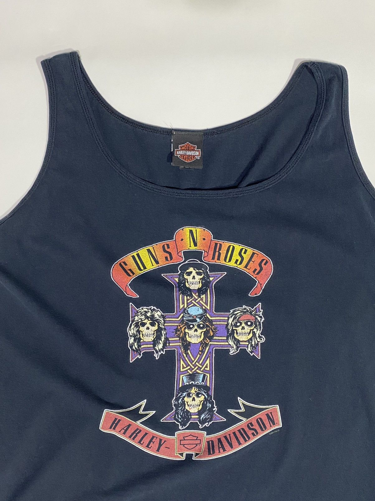 Guns N' Roses × Harley Davidson × Vintage Guns and Roses Harley Davidson Ladies Tank (sz XXL) Size XXL / US 16-18 / IT 52-54 - 5 Thumbnail