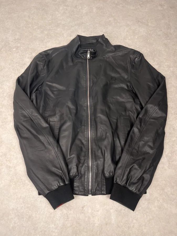 Gucci Gucci Black Leather Biker Jacket Size US M / EU 48-50 / 2 - 4 Thumbnail