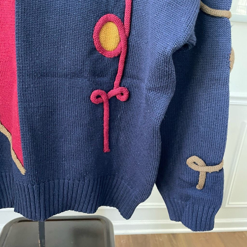 Andrew Fezza Vintage 90s Andrew Fezza 3D Knit Sweater MET MMA Exhibit Des Size US L / EU 52-54 / 3 - 7 Thumbnail