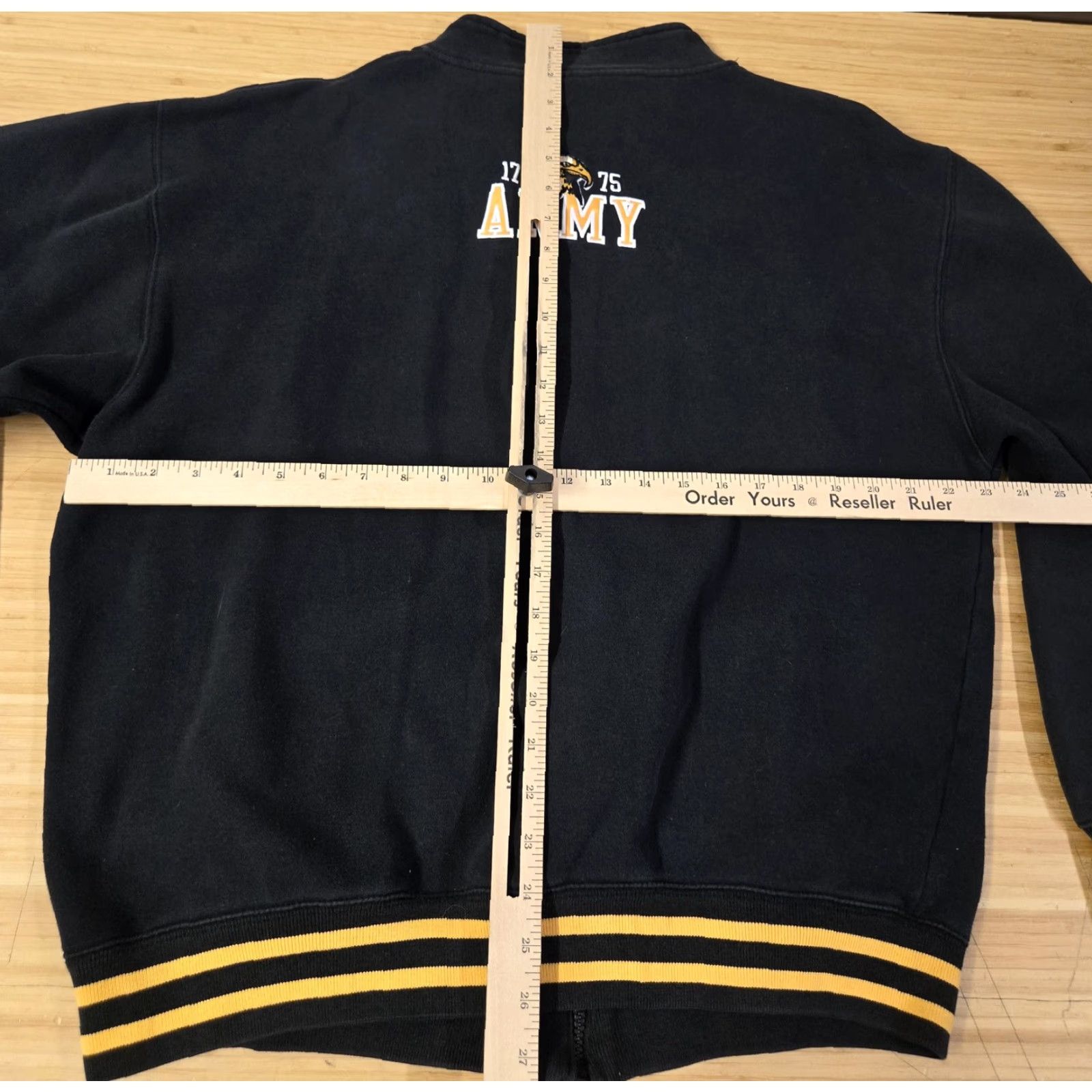 Champion Champion Jacket Mens L Full Zip Embroidered Eagle Patch 1775 Varsity Army USA 1775 Embroidered Patch Black Gold Cuffs Hem Size US L / EU 52-54 / 3 - 8 Thumbnail