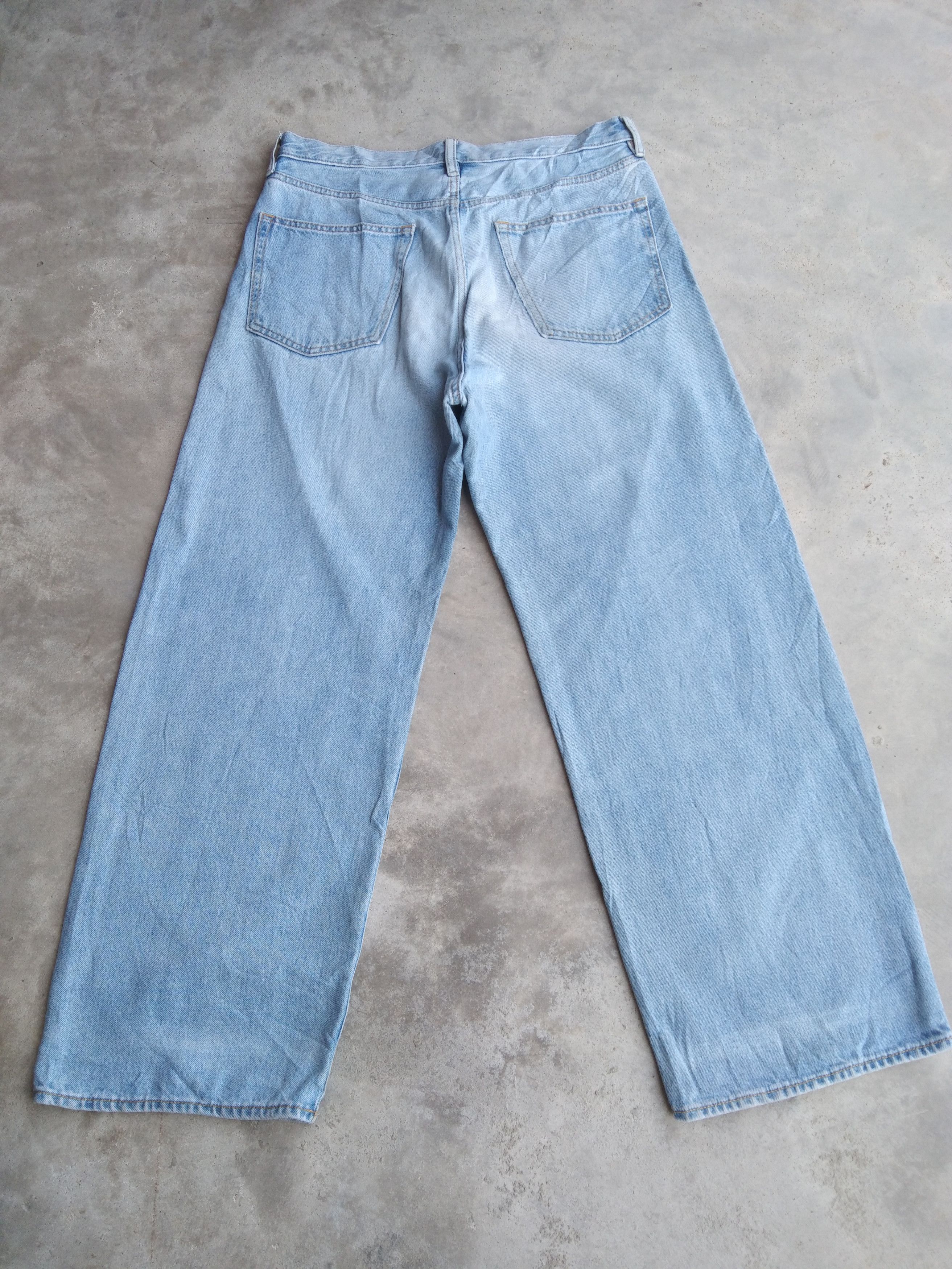 Japanese Brand Vintage Japanese Brand GU Loose Straight Baggy Jeans 33x29 Size US 33 - 2 Thumbnail